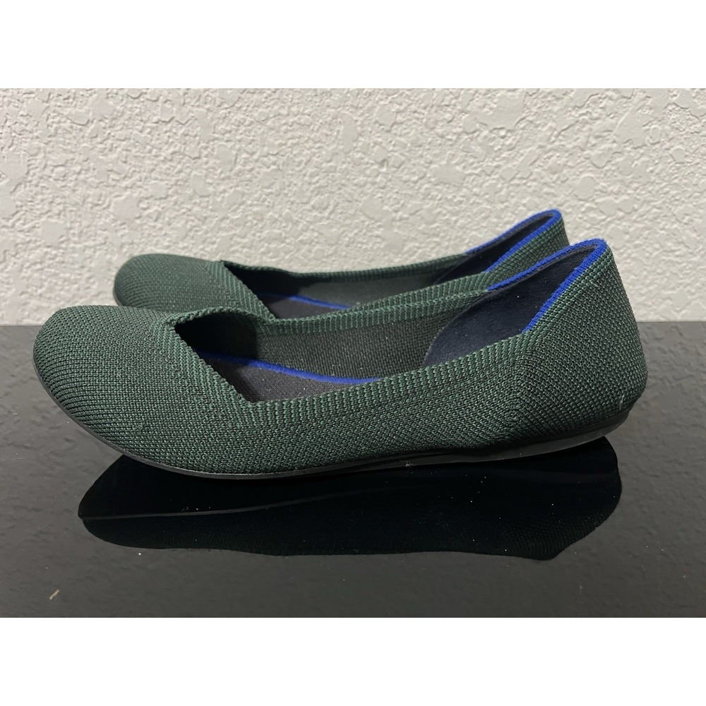 Rothy's Flat Women Size 6 The Point Ballet Green Pointed Toe Casual Slip On